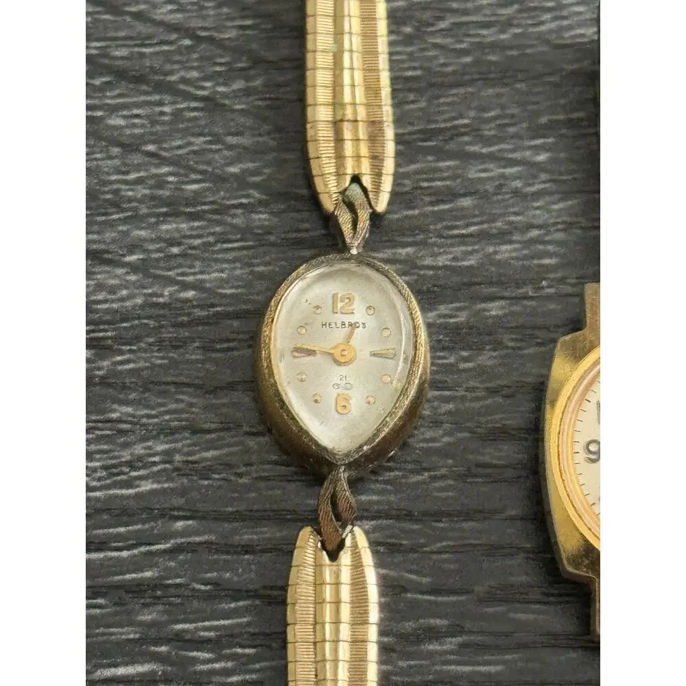 Lot of 3 VTG Womens Wristwatches‎ Helbros Timex Waltham 2 Gold Filled UNtested